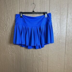 GOLDHINGE Royal Blue Pleated Tennis Skirt Built-in Shorts Athleisure Skort XXL‎